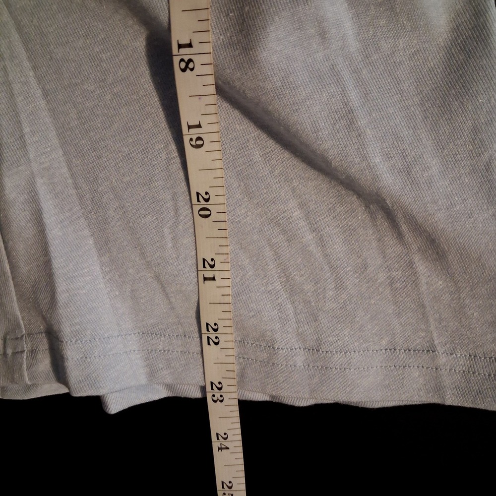 NWT OGL Tencel Linen Blend Round Neck Relaxed Summer Top M Dew Sky Kimono Sleeve - Picture 9 of 9